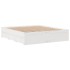 Cama con estantería sin colchón madera maciza blanca 180x200