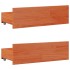 Sofá con estantería sin colchón madera maciza marrón 90x200
