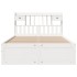 Cama con estantería sin colchón madera maciza blanca 140x190
