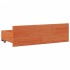 Cama con estantería sin colchón madera maciza marrón 75x190