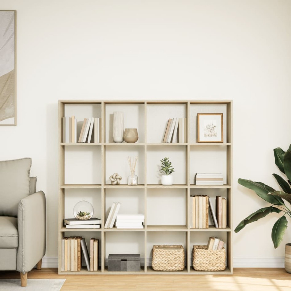 Estantería madera de ingeniería roble Sonoma 137,5x29x137,5