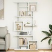 Estantería librería madera de ingeniería blanca 92x29x188 cm
