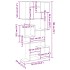 Estantería librería madera de ingeniería blanca 92x29x188