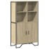 Aparador alto madera ingeniería roble Sonoma 79,5x35,5x137,5