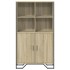 Aparador alto madera ingeniería roble Sonoma 79,5x35,5x137,5