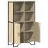 Aparador alto madera ingeniería roble Sonoma 79,5x35,5x137,5