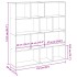 Estantería de madera de ingeniería roble Sonoma 132x29x141,5