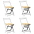 Set comedor plegable mariposa 5 pzas Corona madera pino