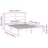 Cama extralarga sin colchón madera maciza 160x210