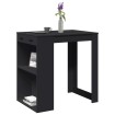 Mesa alta de bar madera ingeniería negra 102x70x103,5 cm