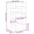 Estantería madera de ingeniería roble Sonoma 100x33x156,5