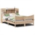 Estructura de cama sin colchón madera de pino blanco 150x200