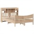 Estructura de cama sin colchón madera de pino blanco 150x200