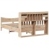 Estructura de cama sin colchón madera de pino blanco 150x200