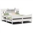 Cama sin colchón madera maciza de pino blanca 180x200