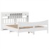 Cama sin colchón madera maciza de pino blanca 180x200