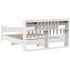 Cama sin colchón madera maciza de pino blanca 180x200
