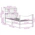 Estructura de cama sin colchón madera de pino marrón 90x200