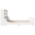 Cama con estantería sin colchón madera maciza blanca 200x200