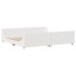 Cama con estantería sin colchón madera maciza blanca 200x200
