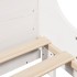 Cama con estantería sin colchón madera maciza blanca 200x200