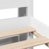 Cama con estantería sin colchón madera maciza blanca 135x190