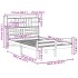 Cama con estantería sin colchón madera maciza blanca 135x190