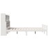 Cama con estantería sin colchón madera maciza blanca 160x200