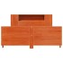 Cama sin colchón madera maciza de pino marrón cera 160x200