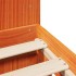Cama sin colchón madera maciza de pino marrón cera 160x200