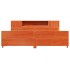 Cama sin colchón madera maciza de pino marrón cera 200x200