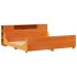 Cama sin colchón madera maciza de pino marrón cera 180x200