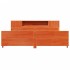 Cama sin colchón madera maciza de pino marrón cera 180x200