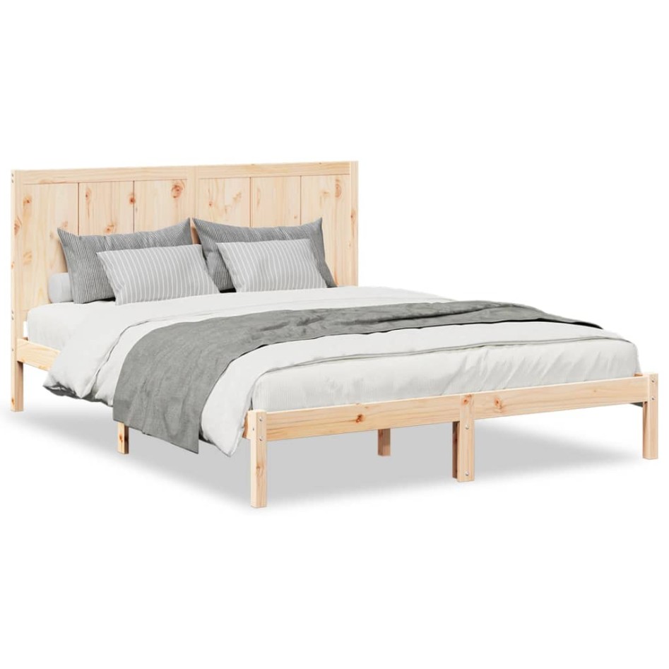 Cama extralarga sin colchón madera maciza 160x220