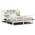 Cama con estantería sin colchón madera maciza blanca 180x200