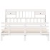 Cama con estantería sin colchón madera maciza blanca 180x200