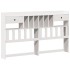 Cama con estantería sin colchón madera maciza blanca 180x200