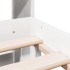 Cama con estantería sin colchón madera maciza blanca 180x200