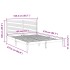 Cama extralarga sin colchón madera maciza 160x210