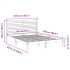 Cama extralarga sin colchón madera maciza 160x220