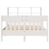 Estructura de cama sin colchón madera de pino blanca 150x200