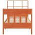 Estructura de cama sin colchón madera maciza marrón 90x190
