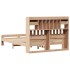 Cama con estantería sin colchón madera maciza de pino