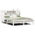 Cama con estantería sin colchón madera maciza blanca 180x200