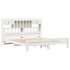 Cama con estantería sin colchón madera maciza blanca 180x200