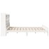 Cama con estantería sin colchón madera maciza blanca 180x200