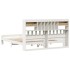 Cama con estantería sin colchón madera maciza blanca 180x200