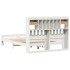 Cama con estantería sin colchón madera maciza blanca 140x200