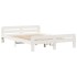 Cama con estantería sin colchón madera maciza blanca 140x200