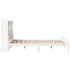 Cama con estantería sin colchón madera maciza blanca 140x190
